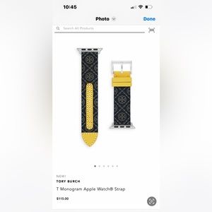 Tory Burch T monogram Apple Watch strap
